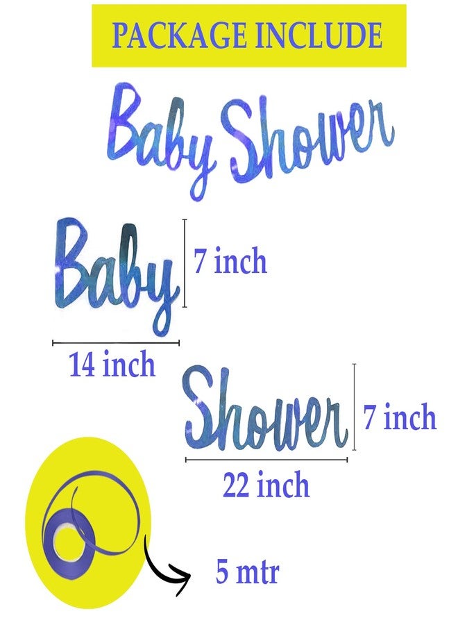 AMFIN® Baby Shower Banner Baby Shower Banner Decoration Baby shower decoration items set Maternity Shoot Props Accessories - Blue - Image 5